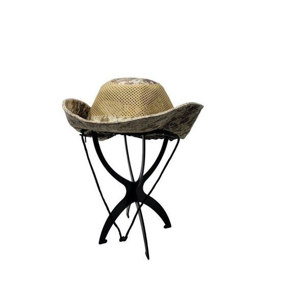 Digital Camo Mesh Sun Hat Chin Cord Cabin Core Adventure Granola Outdoors Gorp - Picture 9 of 10